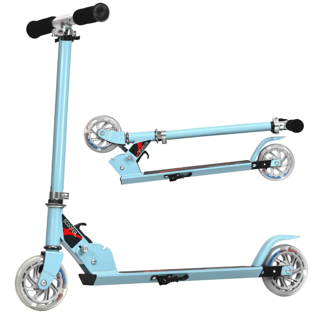 Coast Scooter Scooter höhenverstellbar Kinder Roller faltbar Kick Roller mit 2 Rädern blau