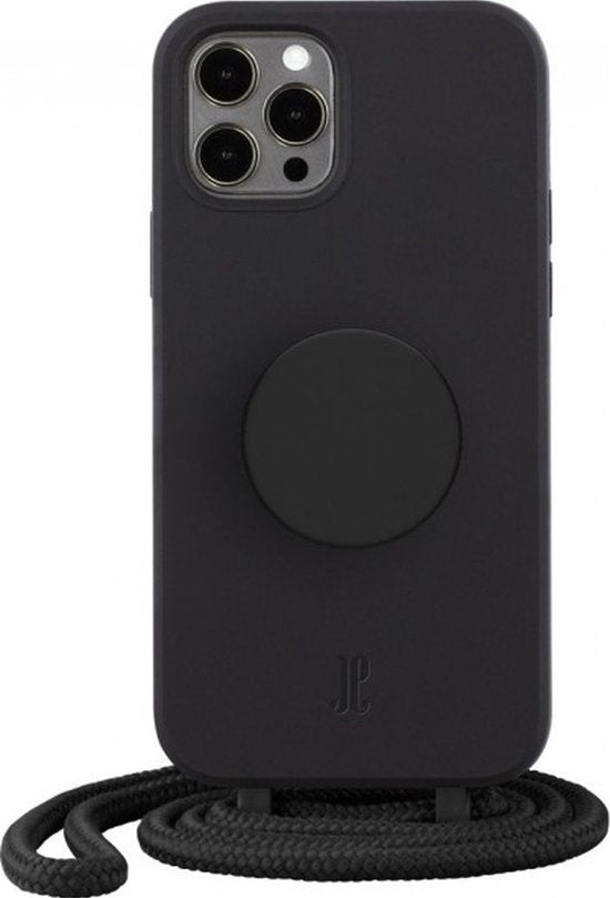 Just Elegance PopGrip Backcover Case - Geeignet für Apple iPhone 13 Pro - Handytasche - Schwarz