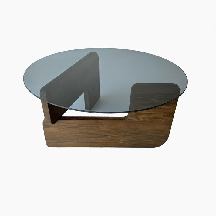 Mia Massiv Couchtisch - Holzstruktur - Mia Forme XL