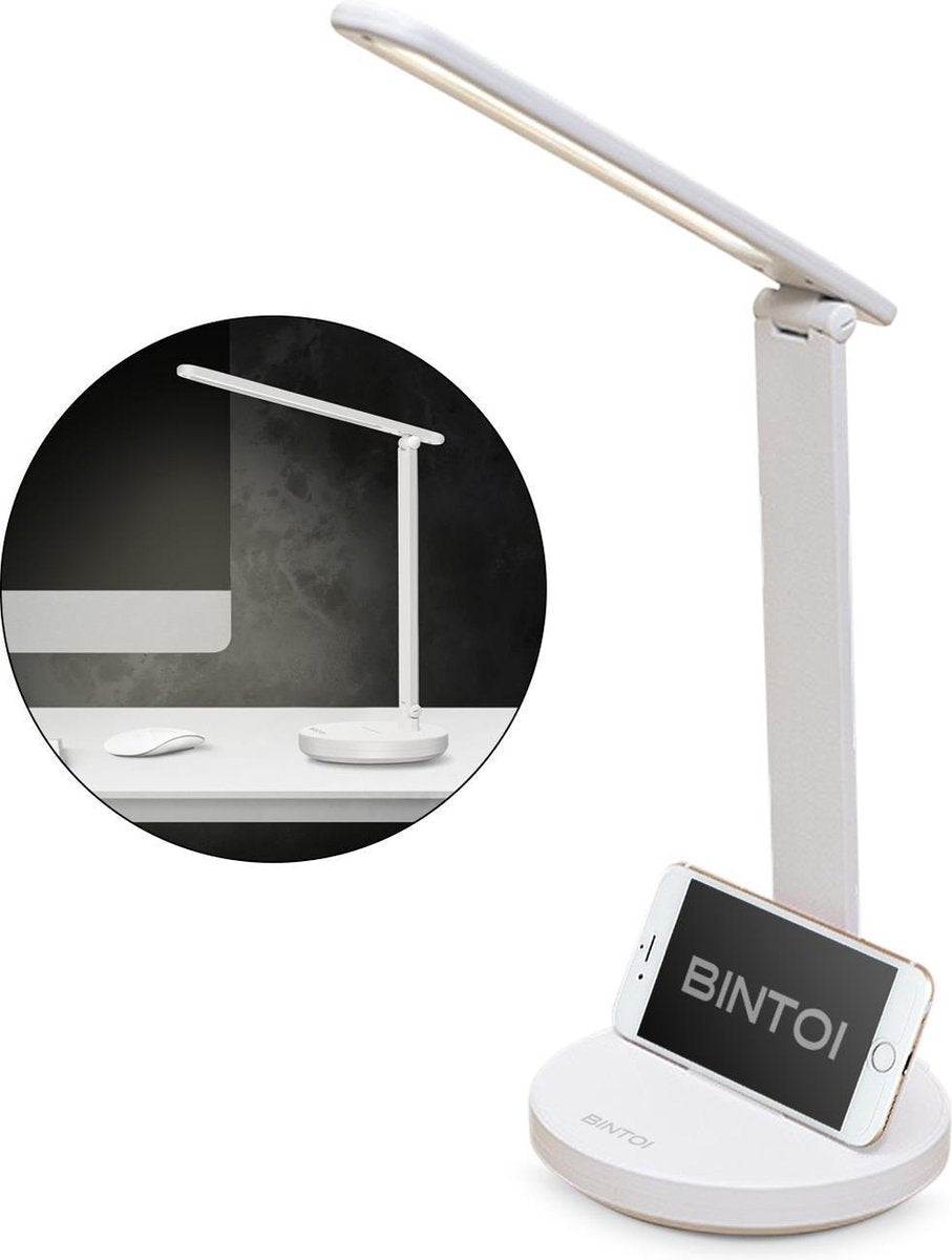Bintoi® DL100 - Schreibtischlampe LED - Leselampe - Bettlampe - Touch Control - Dimmbar - Weißes und warmes Licht
