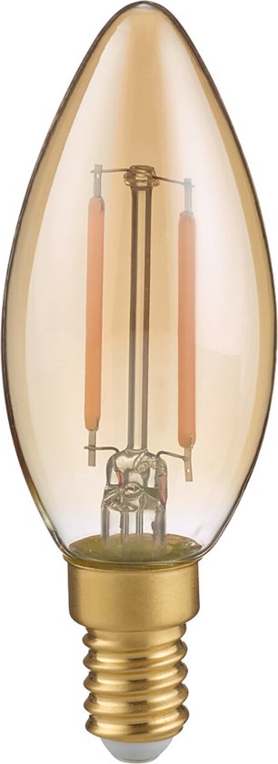 Trio leuchten - LED-Lampe - Glühfaden - E14-Fassung - 2W - Warmweiß - 2700K - Bernstein - Glas