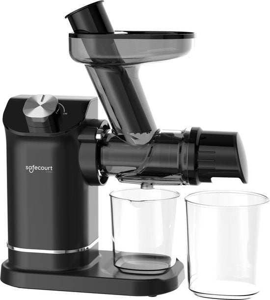 Safecourt Kitchen Slowjuicer - Entsafter - Gemüse- und Obstpresse - 300ml - Schwarz