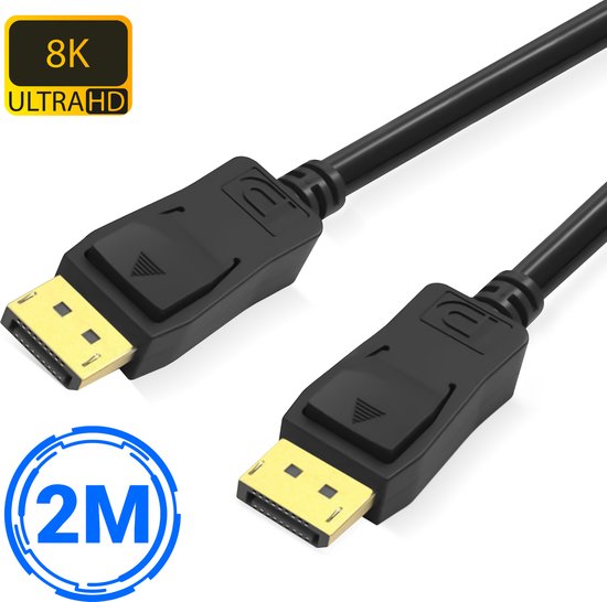 DisplayPort-Kabel 1.4 - Stecker auf Stecker - 8K 60Hz - 4K 144Hz - DP-Kabel - 2 Meter
