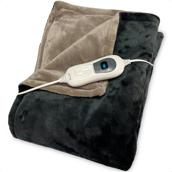 Goliving Electric Fleece Plaid - Heizdecke - Wärmende Fleecedecke - Elektrische Decke - 3 Wärmestufen - Maschinenwaschbar - 120 Watt - 2