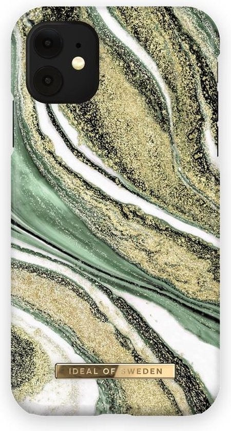 iDeal of Sweden Fashion Case voor iPhone 11/XR Cosmic Green Swirl