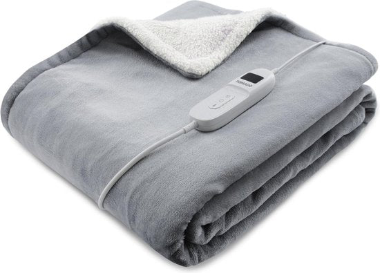 Tomado TEB1802G - Elektrische Heizdecke - Wickeldecke - superweiches Fleece - 180 x 130 cm