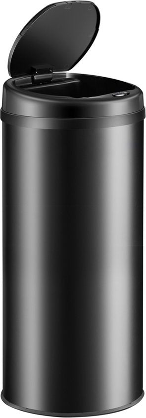 Monzana Mülleimer - Automatik Rund 40L 30x69cm Display Sensor - Schwarz