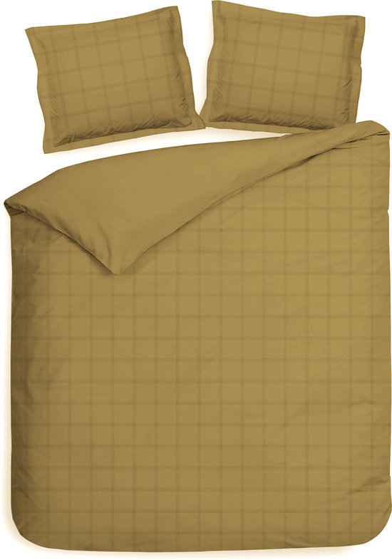 Heckettlane Bettbezug Diamante - Bettwäsche - 200x220 - Gold - Bettbezug 100% Baumwolle Satin