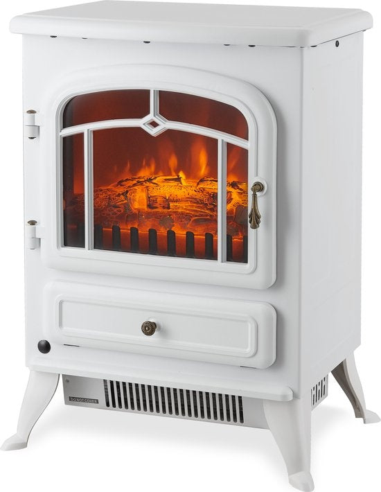 MOA Elektrokamin - Atmosphäre Kamin Classic - Heizung - Ofen - Freistehend - Weiß - ES180W