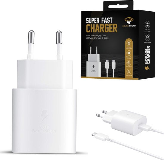 USB C Schnell-Ladegerät - USB C Ladegerät - Schnell-Ladegerät 25W - Superschnell-Laden für Samsung - Inklusive Ladekabel - Ladegerät Samsung Original - Ladegerät Iphone 15