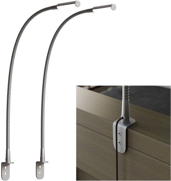Nolt Leselampe für das Bett - Nachtlicht dimmbar - 2 Bettlampen - Bettlampe für das Schlafzimmer - Leselampen für das Kopfteil - Leselampe für Erwachsene