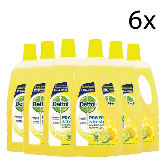 Dettol Bodenreiniger Power Fresh Citrus - 6x 1L