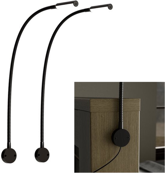 Nolt Leselampe für das Bett - Nachtlicht dimmbar - 2 Bettlampen - Bettlampe für das Schlafzimmer - Leselampen für das Kopfteil - Leselampe für Erwachsene