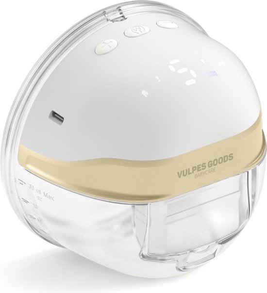 Vulpes Goods® BabyCare - Elektrische kabellose Milchpumpe - Freihändig & tragbar - BPA-frei - Inkl. 30 Muttermilchaufbewahrungsbeutel