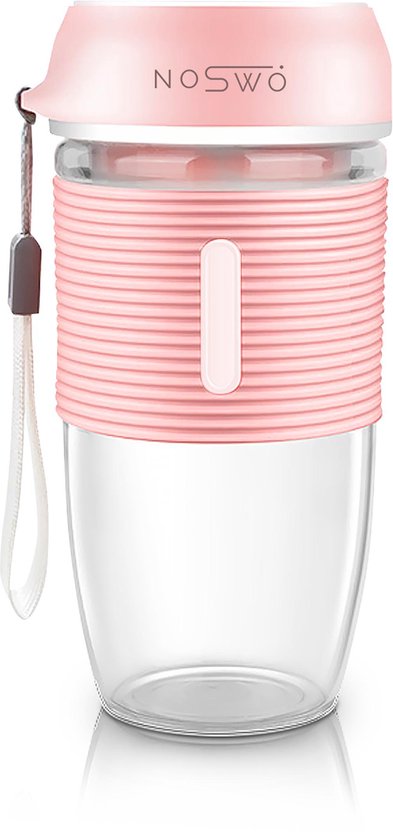 Noswo Blender To Go - Tragbarer Mixer - Tragbarer Mixer - Mini-Mixer für unterwegs - Smoothie Maker - Kabelloser Mixer - Pink