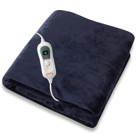 Goliving Electric Fleece Plaid - Heizdecke - Wärmende Fleecedecke - Elektrische Decke - 3 Wärmestufen - Maschinenwaschbar - 120 Watt - 2