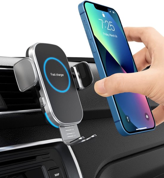 Handy-Halter Auto-Klammer-Handy-Halter GSM-Halter für Lüftung mit Wireless Charger