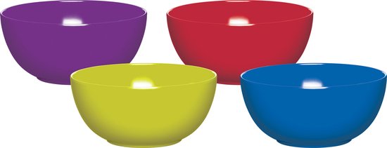 Colourworks Melamin-Kunststoffschalen - Mehrfarbiges 4er-Set