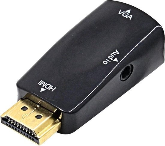 GarpexÂ® HDMI zu VGA Adapter mit Audio - HDMI zu VGA Kabel mit Audio - Full HD 1080p - Schwarz