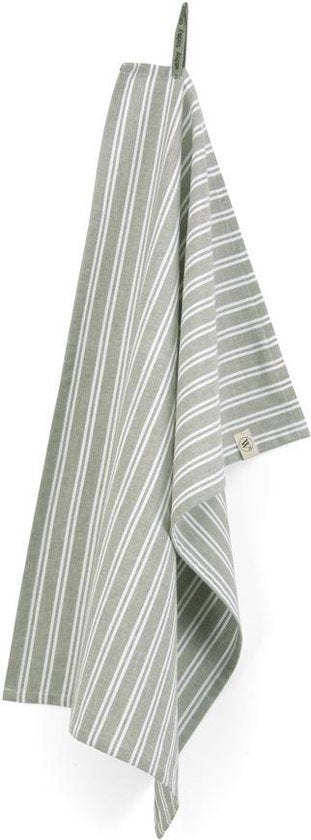 Walra Geschirrtuch Dry mit Streifen - 50x70 - 100% Baumwolle - Army Green