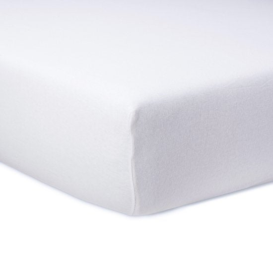 Vitality Pur - Spannbetttuch 100% Baumwolle - Jersey stretch - Weiß - 140x200