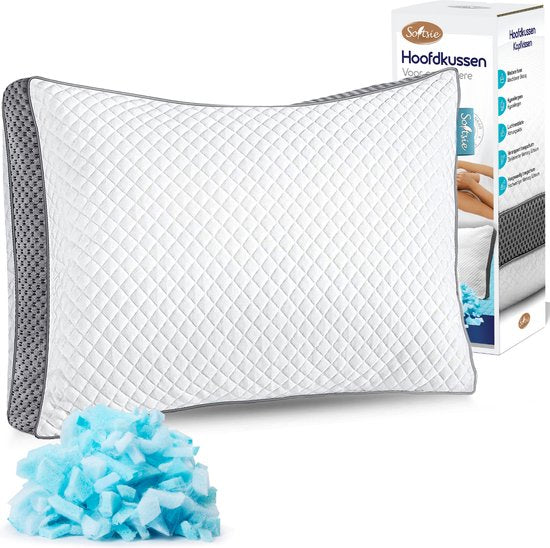 Softsie Memory Foam Pillow 70x50 - Ergonomisches Kopfkissen - Verstellbares Schlafkissen - Kopfkissen - Kissen Nackenschmerzen