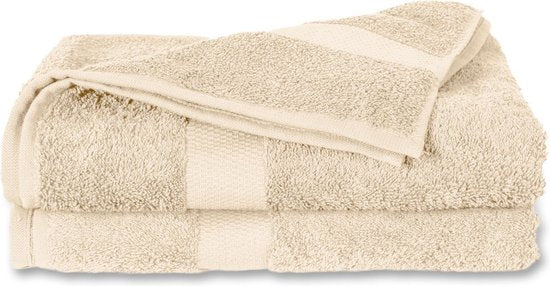 Twentse Damask Luxury Cotton Terry Towels - Badetuch - 2 Stück - 60x110 cm - Natur