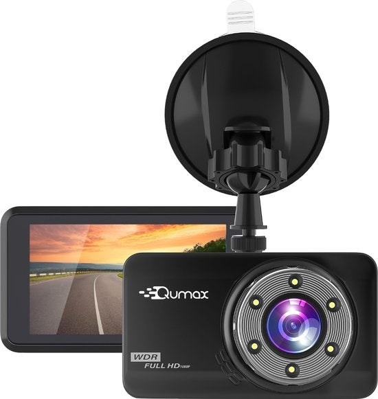 Qumax Dashcam fürs Auto - Full HD - Parkmodus mit eingebautem G-Sensor - IPS-Display - 170Â° Weitwinkelobjektiv - Nachtsicht