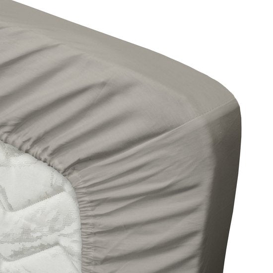 Ten Cate Spannbetttuch - Spannbetttuch Topper 160x200 - Spannbetttuch 160x200 - Geeignet für Topper Matratze 160 x 200 - Baumwolle Satin - Topper Matratze 160x200 - Eckhöhe 10 cm - Grau