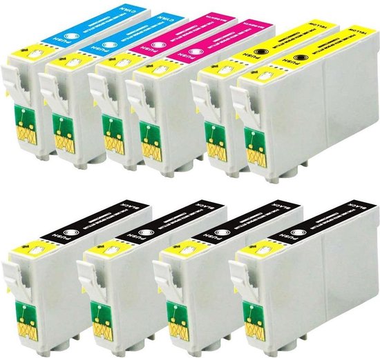 T044 | 10er-Pack | Hausmarke | Patronen für Epson | Kostenloser 128 GB USB-Stick