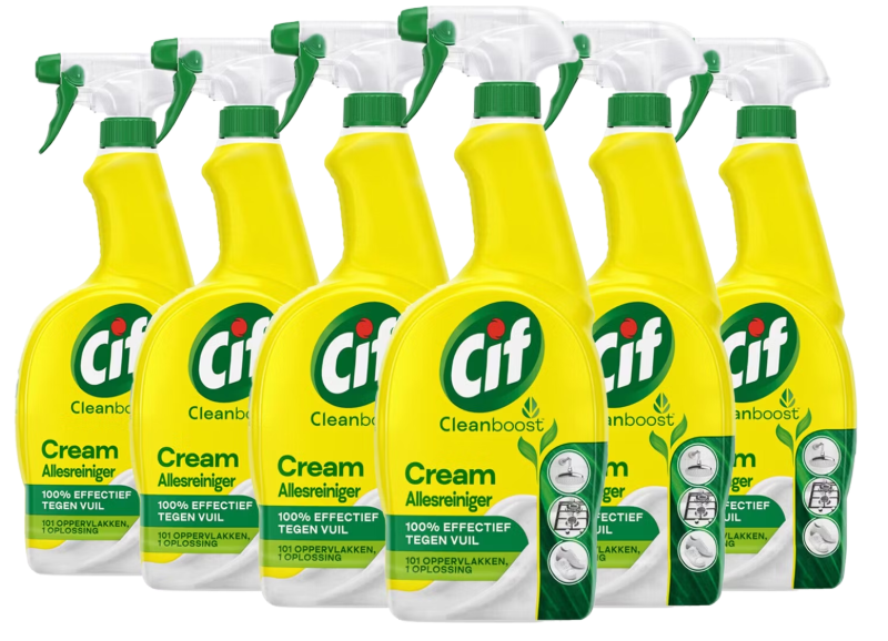 6x CIF Creme Allzweckreiniger Spray - 700 ml - Wirksam und vielseitig