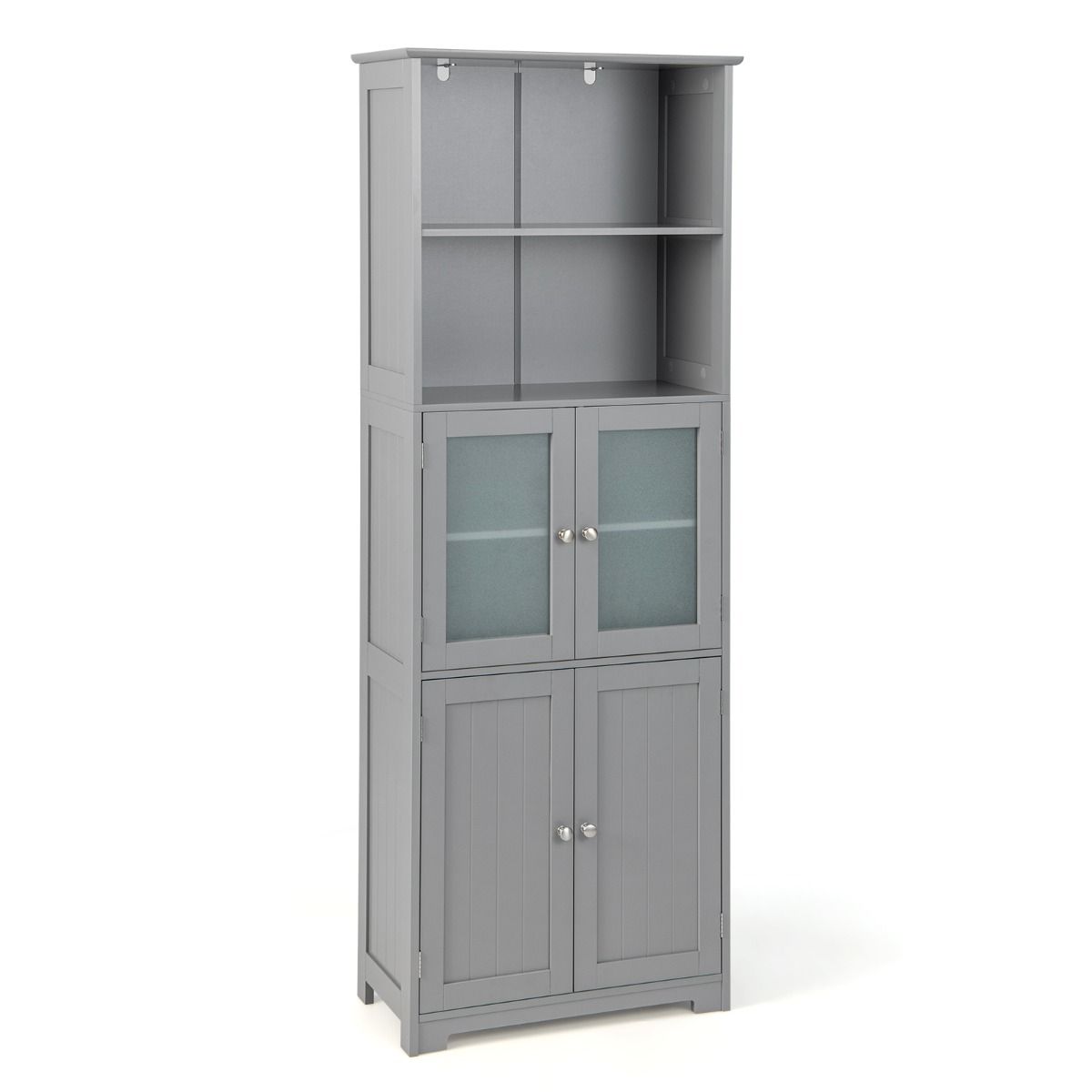 Coast Lagerschrank freistehend - 2 Schränke + 2 Einlegeböden - 60 x 30 x 163 cm - Grau – Bild 2
