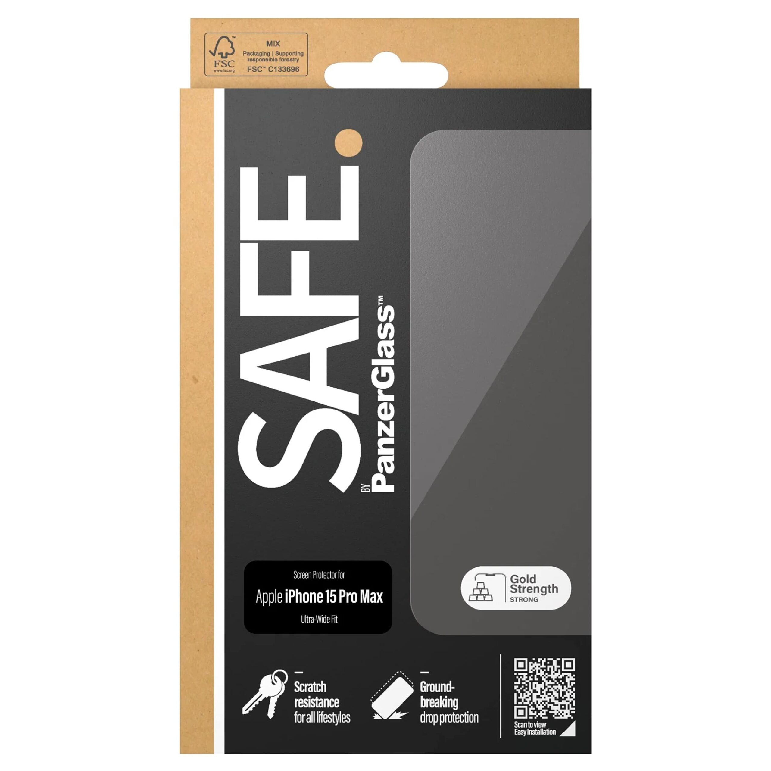 SAFE. BY PANZERGLASS ULTRA-WIDE FIT - Smartphone BildschirmschutzNeuware -