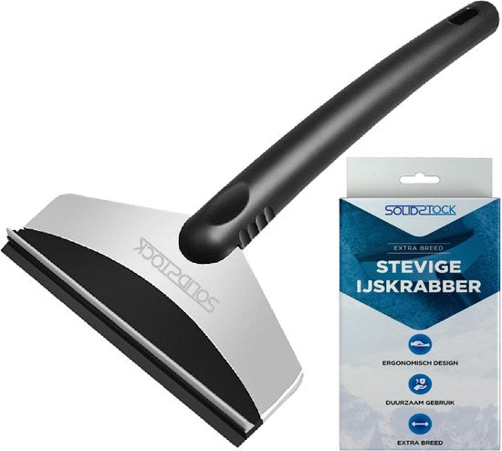 SolidStock Eiskratzer Auto - Extra breit - Fensterkratzer - Ergonomisches Design