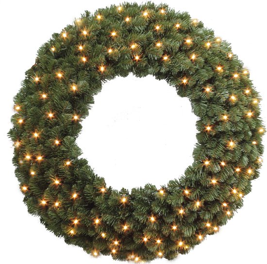 Triumph Tree Diamond Weihnachtskranz mit LED-Lichtern - Ø60 cm - Grün