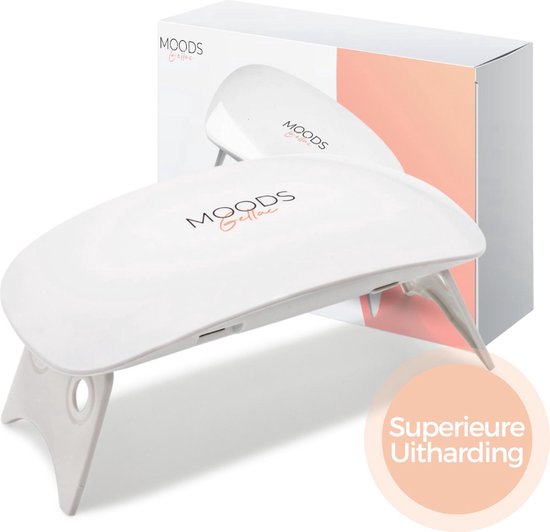 Moods Gellac - Kompakte Nagellampe - UV-Lampe Gel-Nägel - Mini-Nageltrockner - leicht zu tragen - Weiß
