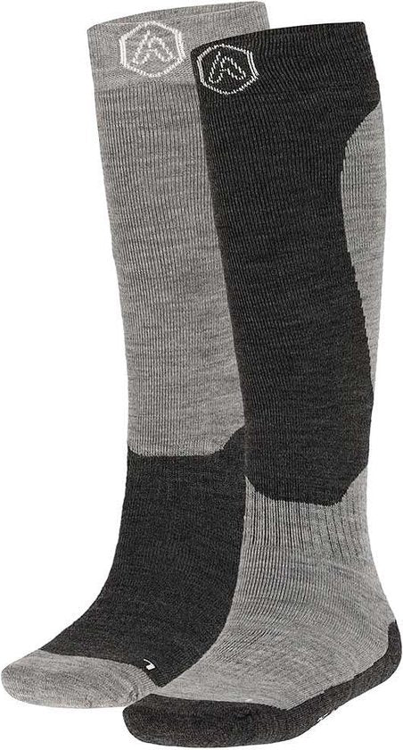 Apollo - Skisocken Unisex - Graues Design - 2 Paar - Größe 43/46 - Skisocken Herren