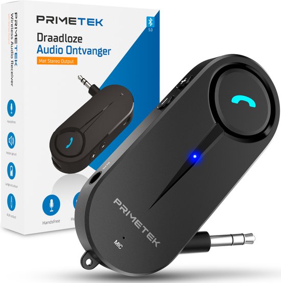 Primetek® Bluetooth Audio Receiver - BT 5.0 - Car Kit - Bluetooth-Empfänger - Audio-Adapter Empfänger-Dongle - Autozubehör