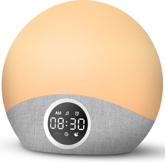 Swiftvein Solara Wake up Light - Lichtwecker - Digitaler Wecker mit 30 Tönen