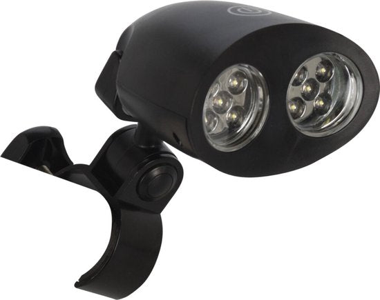 Vaggan BBQ Lampe - 2 Lichtstrahlen- schwenkbar- batteriebetrieben- verstellbare Klemme