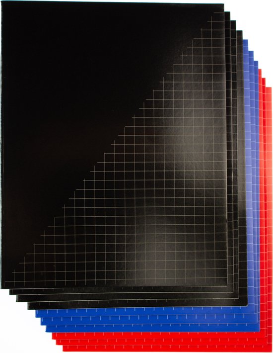 Kangaro Notizbücher - A5 - quadratisch 1x1cm - 80 Seiten - 60 g/m² - farblich sortiert - 10 Stück - K-500222-10
