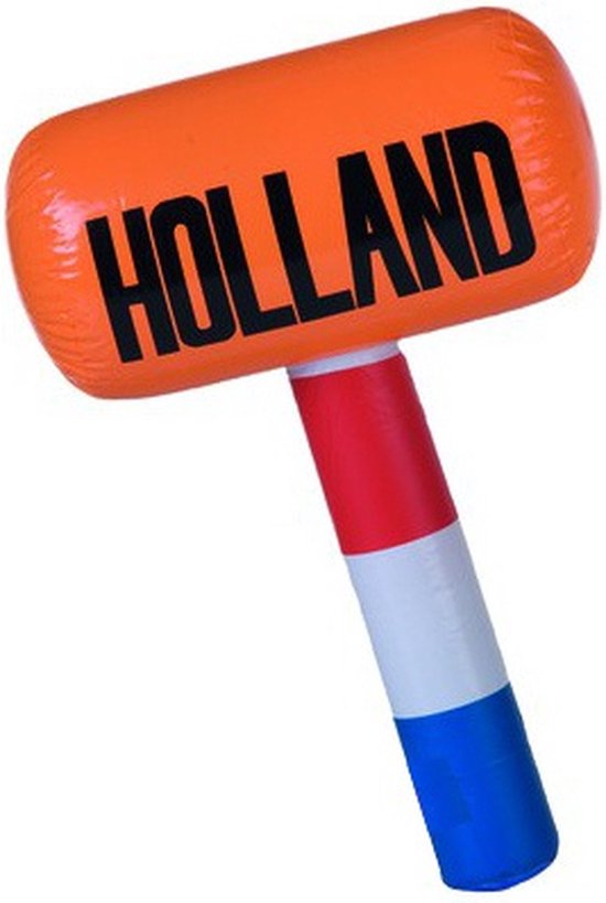 Dutch Aufblasbarer Hammer Orange/Rot/Weiß/Blau 60 cm