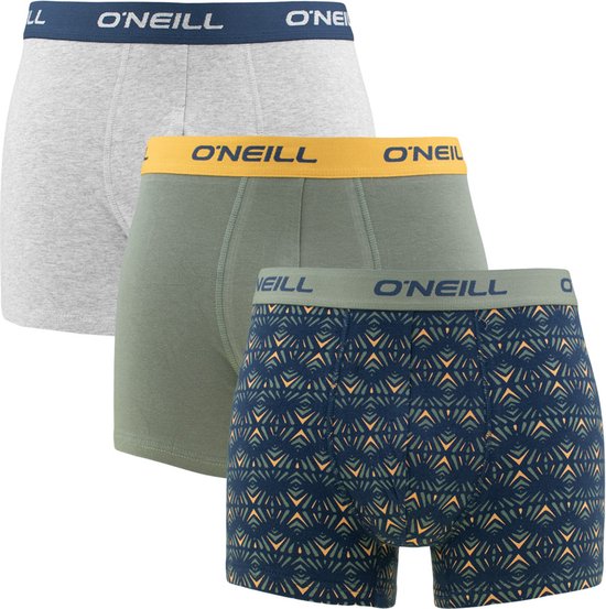 O'Neill Herren 3P Boxershorts ethnisch & einfarbig multi
