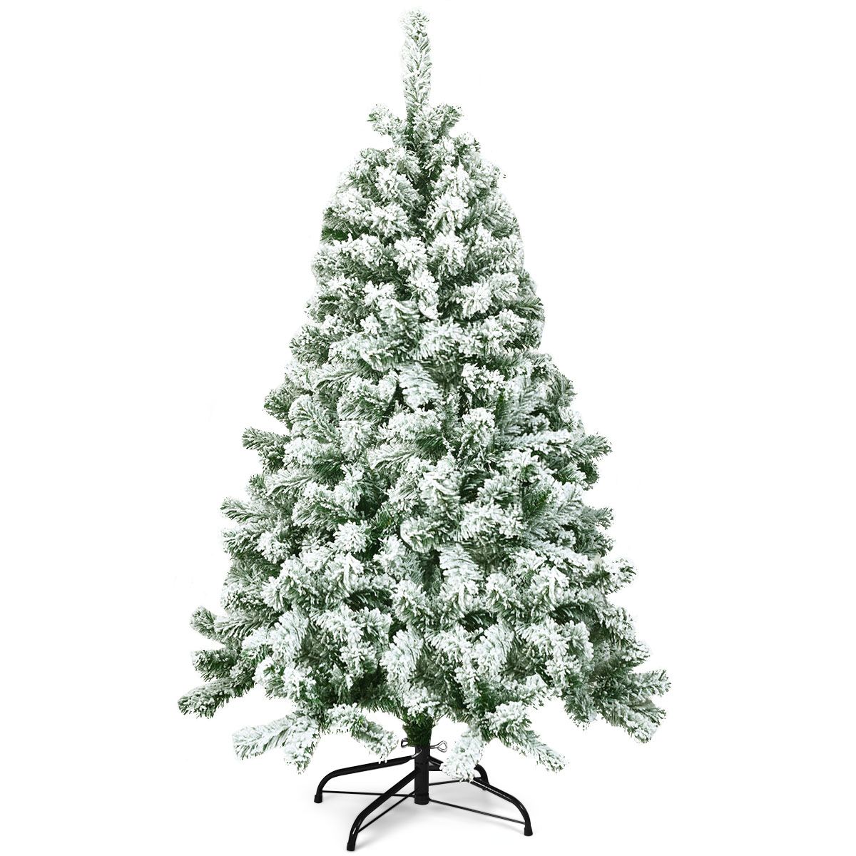 Küsten-Weihnachtsbaum mit Schnee - mit Ständer - 180 cm - Weiß/Grün – Bild 2