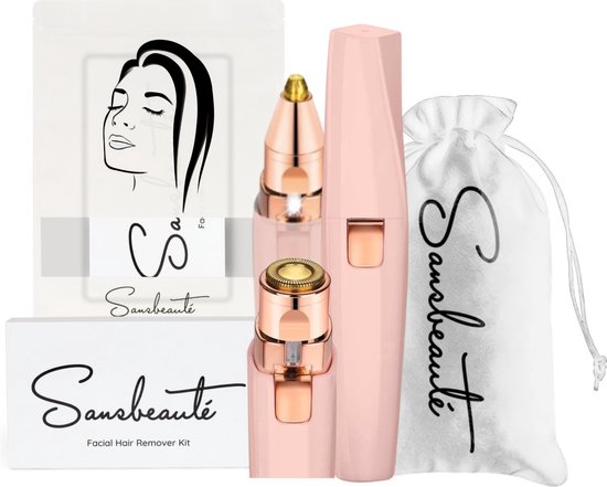 Augenbrauentrimmer - Gesichts-Haarentfernungsgerät Damen - Gesichts-Haarentfernung Frau - Sansbeauté® - Gesichts-Haarentfernungsgerät Damen - Enthaarungsmittel - Makelloser Gesichts-Haarentferner - Mini-Rasierer Trimmer - Elektrisch