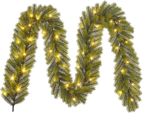Black Box Trees Nigata Girlande mit LED Beleuchtung - L270 cm - Grün