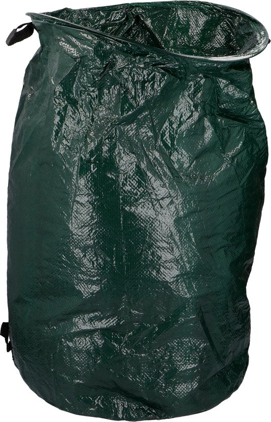 Kinzo Gartenabfallsack 120 L - Laubabfälle und GFT-Abfälle - Tragegriff - wiederverwendbar und faltbar - Grau