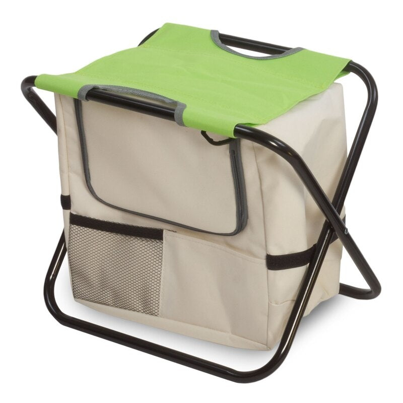 Campingstuhl MIT Kühltasche - Grün - 36 cm