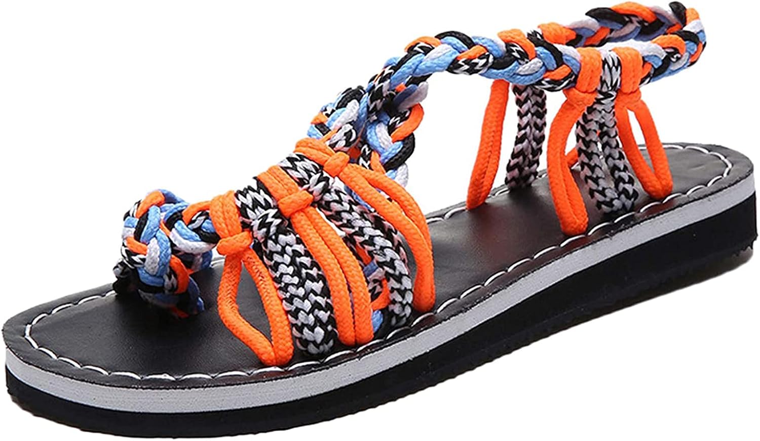 ZLZNX Damen Sandalen - Rutschfeste Sohle - Orange - Größe 41