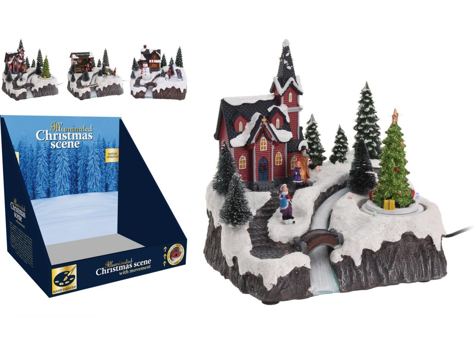 Nampook Weihnachtsdorf - Kunststoff - Batterie - 20x16 cm - Mehrfarbig – Bild 2